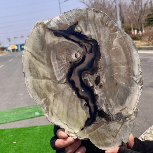 1.48LB Natural volcanic rock agate slice carving quartz crystal polishing - Picture 3 of 24