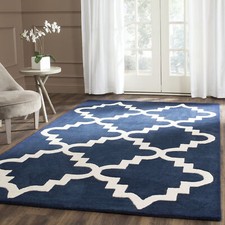Safavieh Chatham DARK BLUE / IVORY 8' X 10' Area Rug - CHT753C-8