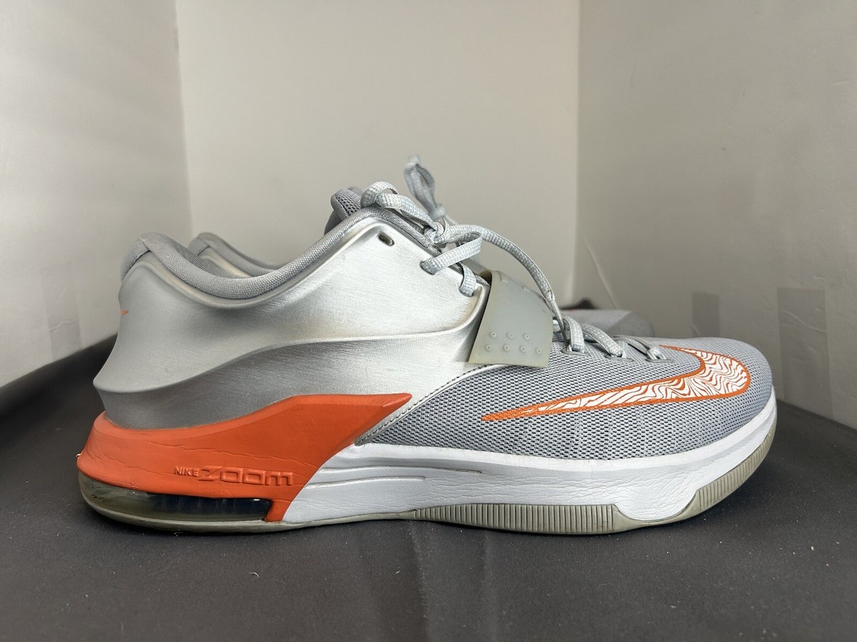 NIKE KD 7 Wild West TEXAS 653996-080 2014 Silver Orange US NIKE KD 7 Wild West TEXAS 653996-080 2014 Silver Orange US