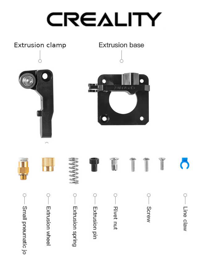 Creality 3D® Ender 3 V2 Extruder Kit (fit all Ender 3, all CR-10