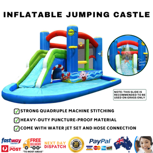 happy hop inflatable water slide