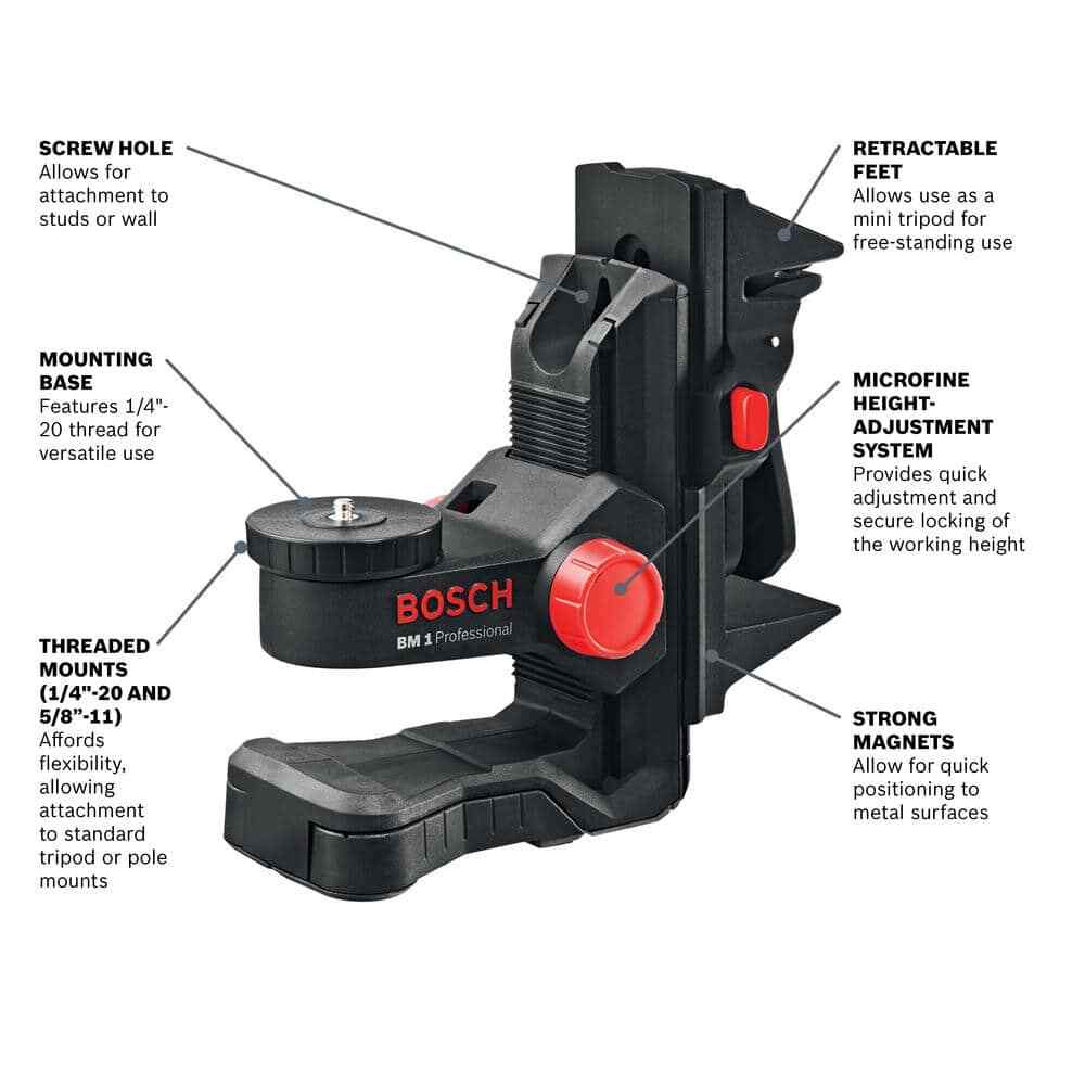 Precision Laser Level with Micro-Adjust Height & Powerful Magnets  
