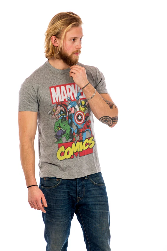 T-Shirt Marvel Comics Heroes Superhelden T-Shirt Herren Hybris - Bild 3 von 3