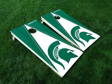 VINYL WRAPS Cornhole Board DECALS Michigan State Spartans 10 MSU Bag Game Toss