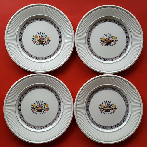 4 Antique Wedgwood England 'Trentham' Red A6770 9" Luncheon Plates. Flower Urn - Bild 2 von 12