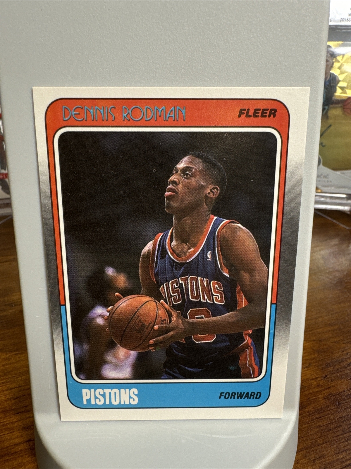 198889 Fleer Basketball DENNIS RODMAN Rookie Card 43 DETROIT PISTONS
