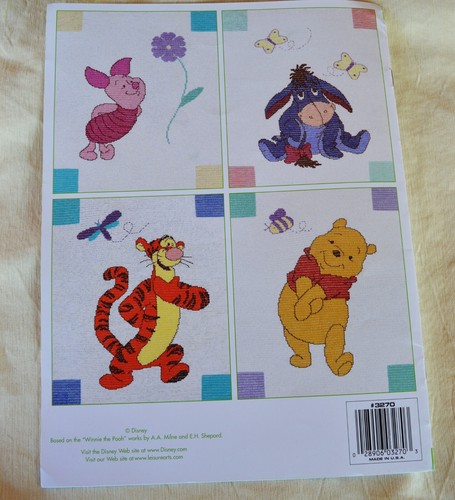 Leisure Arts #3270 Disney Pooh Snuggle Ups Crochet w Cross Stitch 4 Color Charts - Picture 4 of 5
