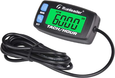 Digital Tach Hour Meter, RPM Gauge Meter,Backlight Display, Battery Replaceable