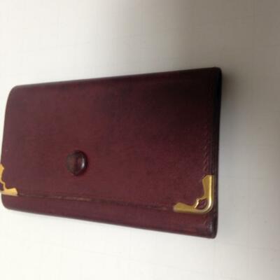 Authentic, Cartier, Rare, Burgundy Leather 6 Hooks Key Case 4.25in