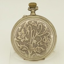 Rare Antique Silver Pocket Watch Men's no fusee duplex chronometer repeater RAR