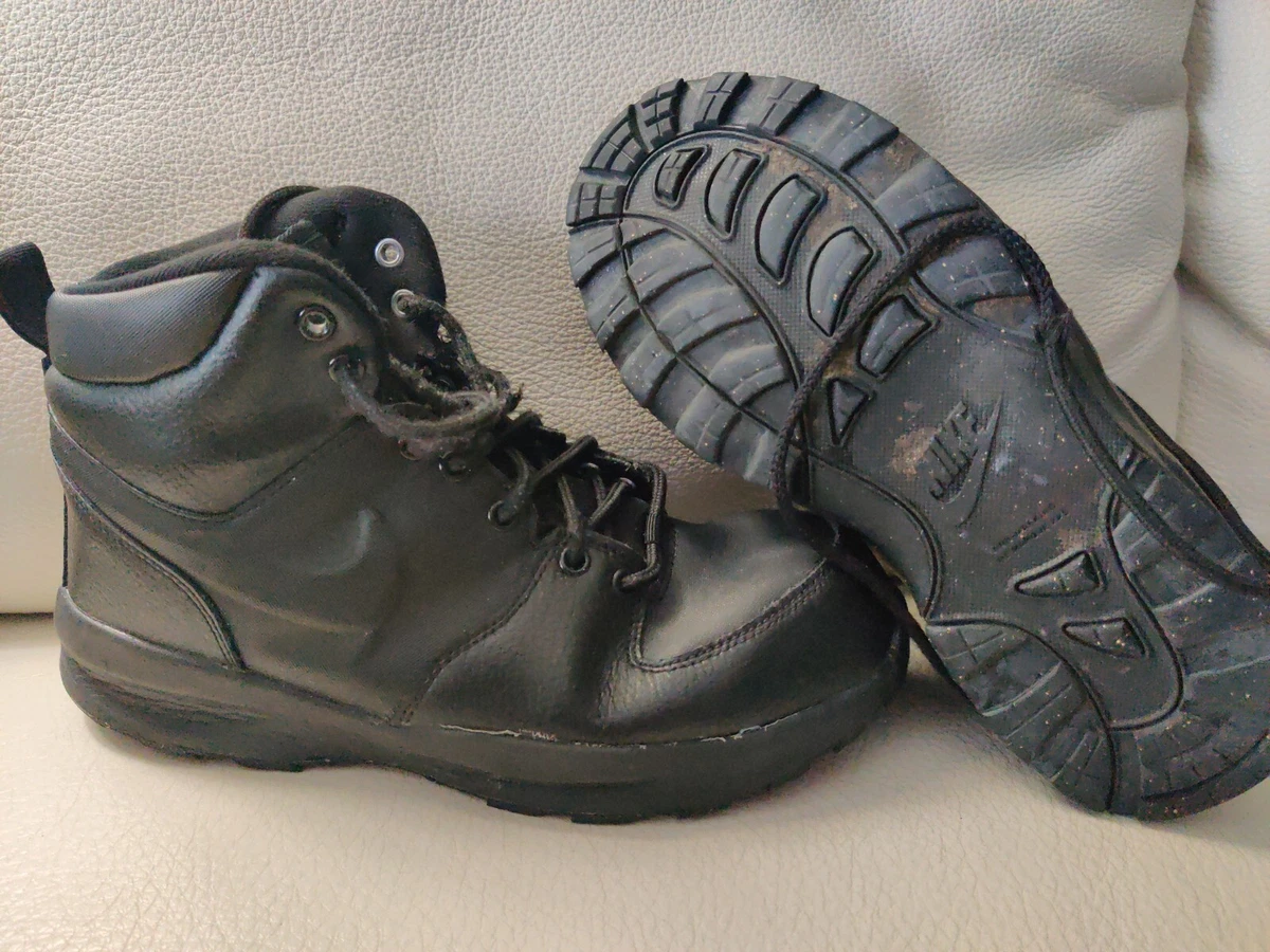Nike black leather clearance boots
