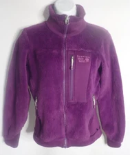 Mountain Hardwear Monkey Fleece Jacket Womens XS Purple Polartec Zip Deep Pile