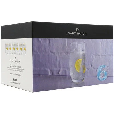 Dartington Crystal Highball Glasses 500ml Set of 6