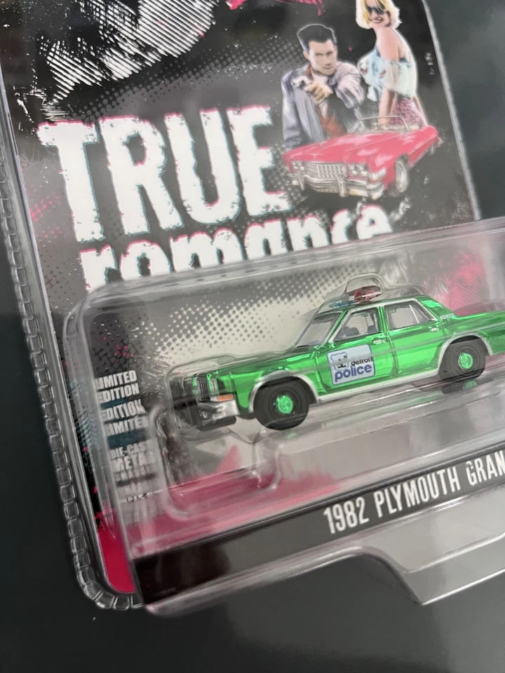 🟢Greenlight Chrome Green Machine 1982 Plymouth Gran Fury Hollywood 43 CHASE - Image 2 of 4