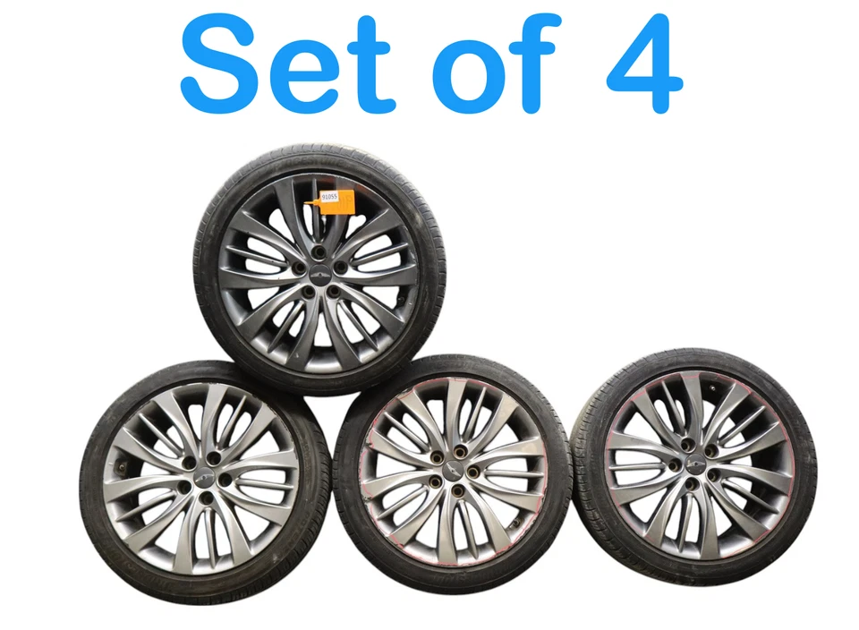 15-20 Hyundai Genesis G80 19x8.5 Inch Wheel Rim Rims (Set of 4) 52910-B1270 Oem - Image 3 of 4