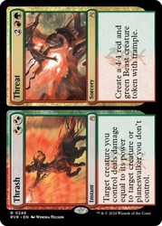 Thrash // Threat #246/497 Foil Rare Ravnica Remastered
