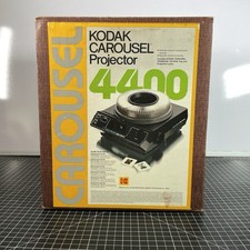 Kodak Carousel 4400 Slide Projector Tested Working w/ Remote, Box, Trays Clips