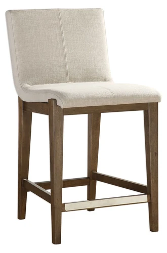 Uttermost Klemens Linen Counter Stool - Picture 1 of 6