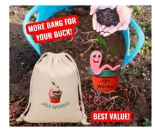 (Jigs) Red Wiggler Bed Chunk (3 Lbs) - Worms, Bedding, Food,Minerals, Bio