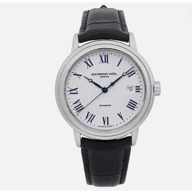 READ Raymond Weil Maestro 39mm Steel Silver Mens Automatic Watch 2837-STC-00658