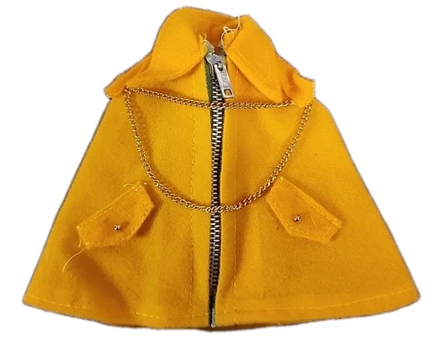 Barbie Clothew MADDIE MOD Yellow Cape 1970'S CAPER #1742 1970'S