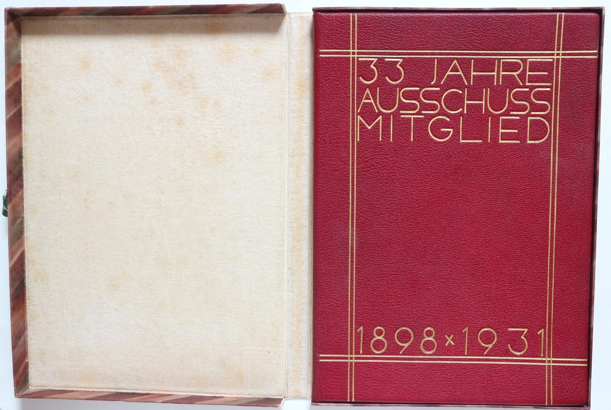 Ehrenurkunde Ludwigsburg Buchbindermeister - von Buchbinder Riethmüller signiert