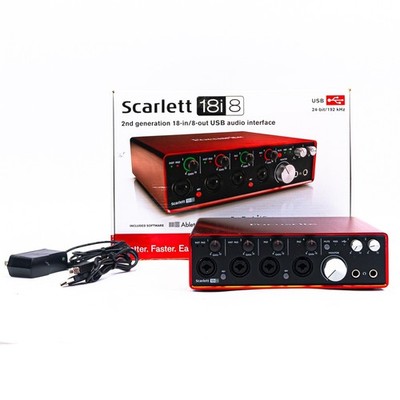 Focusrite Scarlett 18i8 USB Audio Interface (3rd Generation) w Box, Power Supply