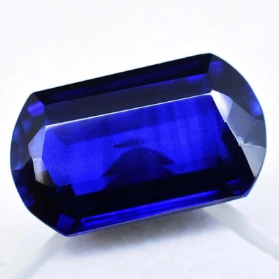 20.85 Ct Natural Certified Deep Blue Sapphire Cushion Cut Ceylon Loose Gemstone