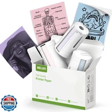 Nelko Genuine Self-Adhesive Thermal Printer Stickers, Compatible 