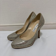Rare Jimmy Choo Silver Mesh Glitter Heels Size 35 US 5.5