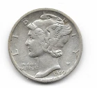 1940 S  Mercury Dime - EF - (90% silver)