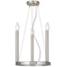 Livex Lighting 40243-91 Alpine Mini Chandelier Brushed Nickel