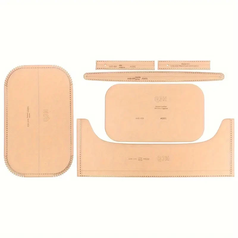 1 Juego Hágalo Usted Mismo Patrón de Papel Artesanía de Cuero para Cesta de Picnic Retro, Bolso de Mano