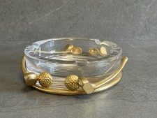 Kryształowa szklana popielniczka z kijem golfowym mosiądz montaż klub golfowy popielniczka #426