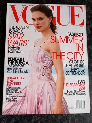 US Vogue  - May 2002 - Lovely Copy - NATALIE PORTMAN  Cover - Scarce copy
