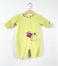 Vintage Carters Green Floral Fleece One Piece Baby Girl 0-3 Months