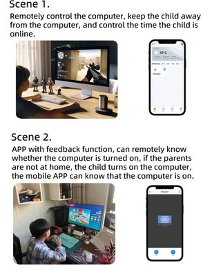 Tuya WIFI Smart Computer Power Reset Switch for Google Assistant/Amazon alexa