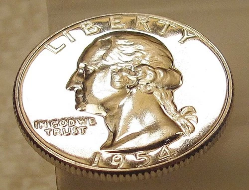 1954 Proof Quarter 90% SILVER  Blazing Mirrored Surfaces #130 ~ 7