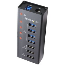 StarTech.com 7-Port USB 3.0 Charging Hub - Bl...