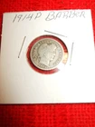 1914-D Barber Dime 90% Silver Fairly Good Details