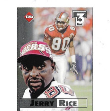 JERRY RICE 1998 COLLECTORS EDGE 1ST PLACE ***TRIPLE THREAT*** INSERT #22