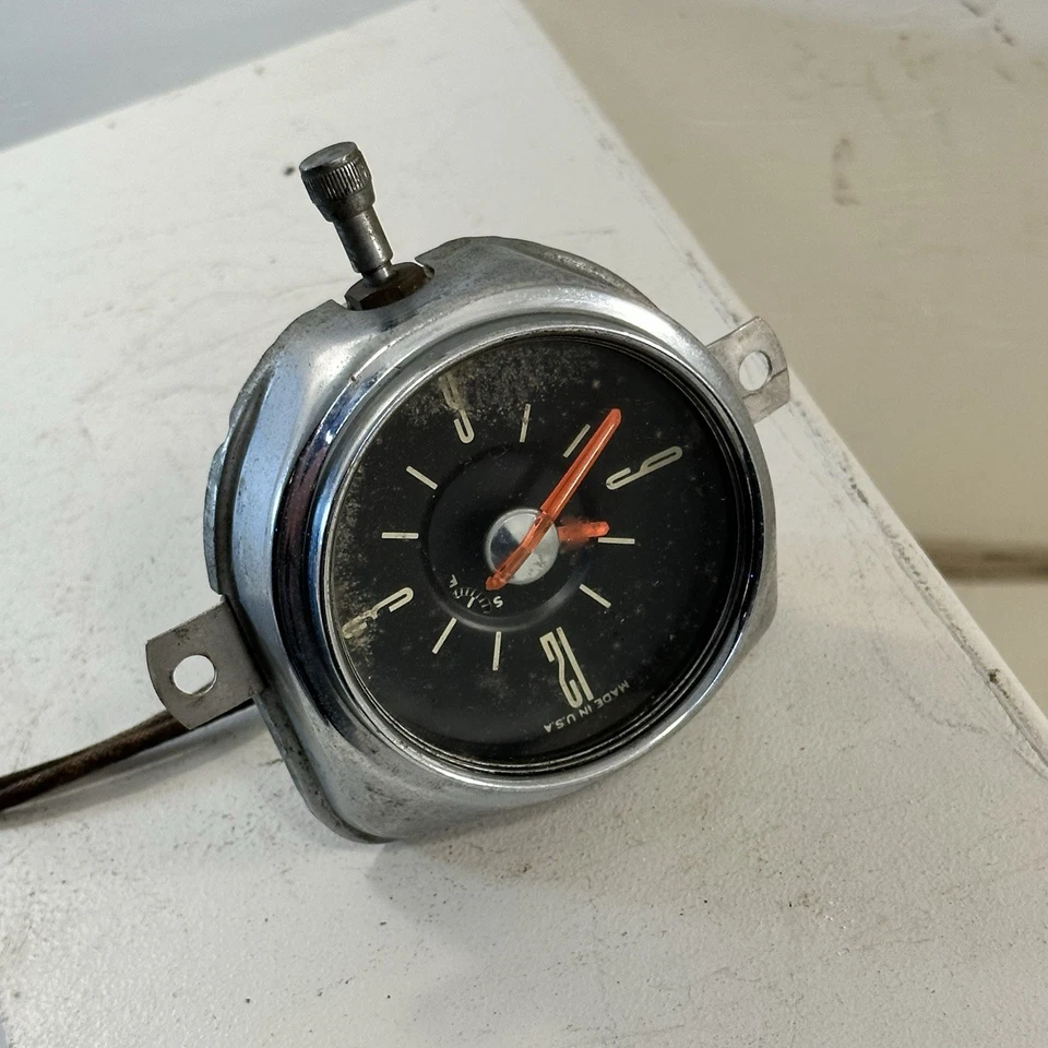 老式原始设备制造商 GEO。 W BUSH 1949 - 1950 年福特豪华仪表板汽车卡车时钟 — 第 2/4 张图片