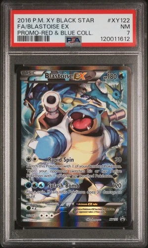 2016 POKEMON XY BLACK STAR PROMO BLASTOISE EX #XY122 HOLO PSA 7 NM #120011612