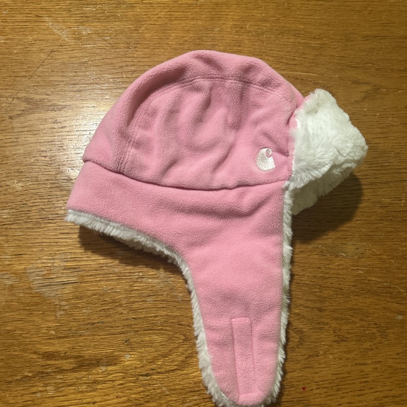 Carhartt Hat Infant Toddler Pink Faux Fleece-Lined Ear Flap Child's Trapper Hat