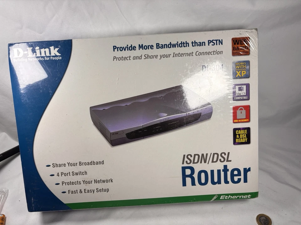 D-Link DI-304 ISDN Remote Access Router -NEW SEALED - Image 3 of 4