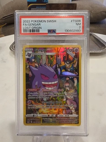 Pokémon TCG Gengar TG06/TG30 Lost Origin Ultra Rare PSA 7