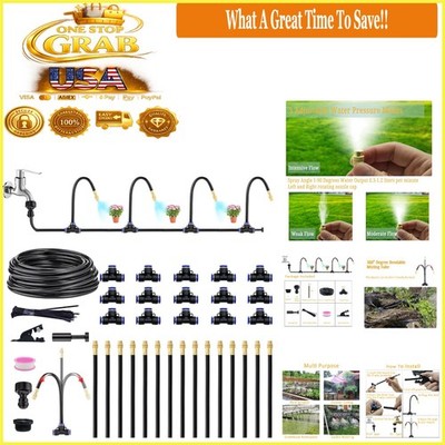 360° Bendable Garden Irrigation System 50Ft Copper Nozzles Flexible Watering