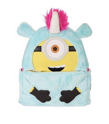 Loungefly Minions Fluffy Unicorn Exclusive Costume Plush Mini Backpack Neu OVP