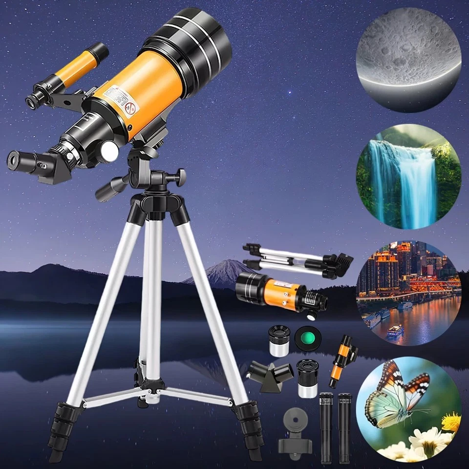70/300mm Teleskop Astronomie Kinder Einsteiger mit Handy Adapter Stativ Profi DE - Bild 3 von 4