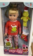My Life As Grinch CINDY LOU WHO 18 inch Doll Blonde Hair Blue Eye Christmas Gift